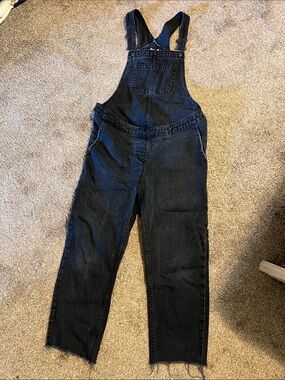 ASOS DESIGN Maternity denim overall in washed black